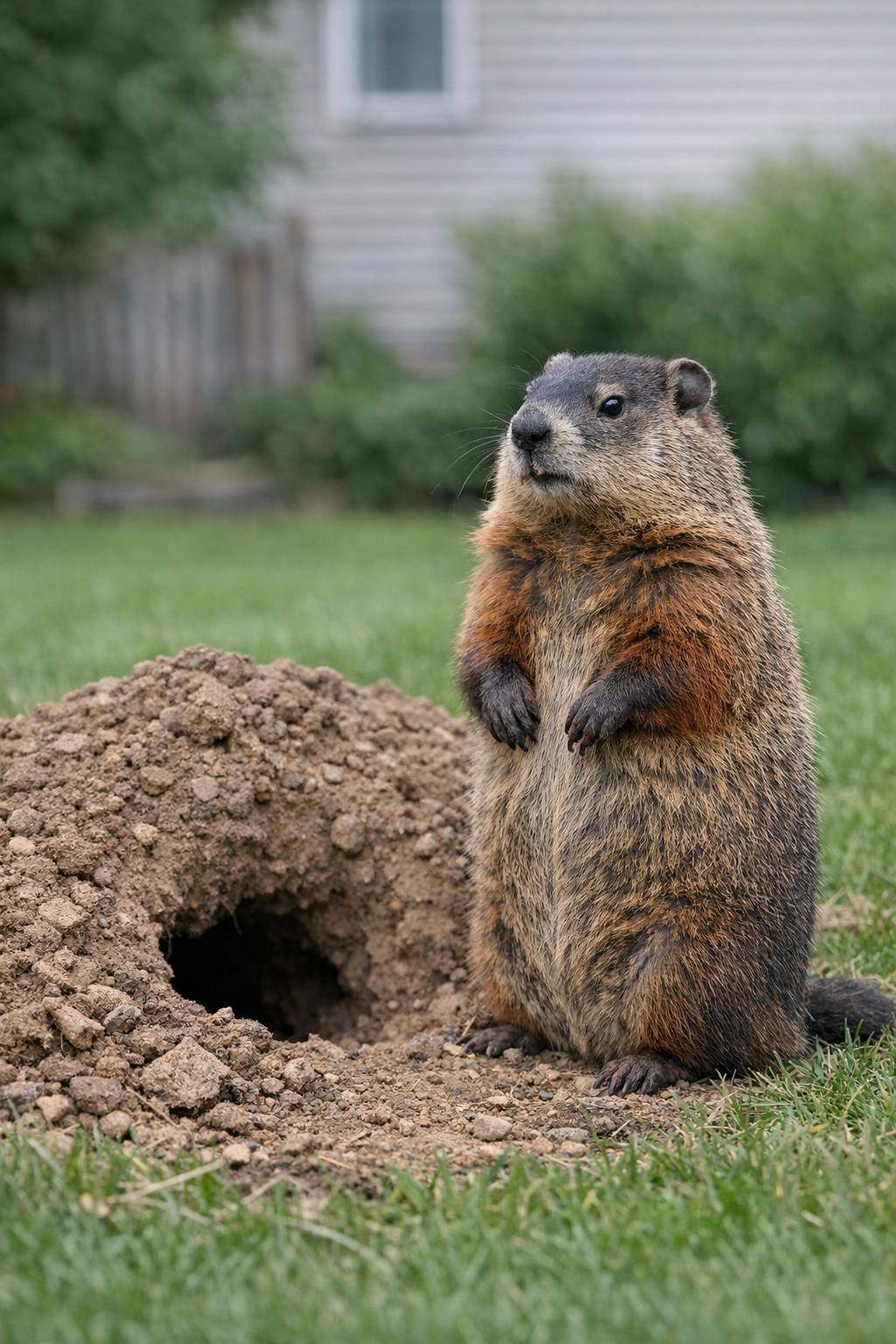 Groundhog Tunnels and Lawn Damage Explained